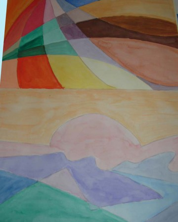 Esercitazioni con tempera: accostamenti di colori